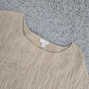 Pure Jill Womens XL Beige Sleeveless Wool Blend Round‎ Neck Sweater